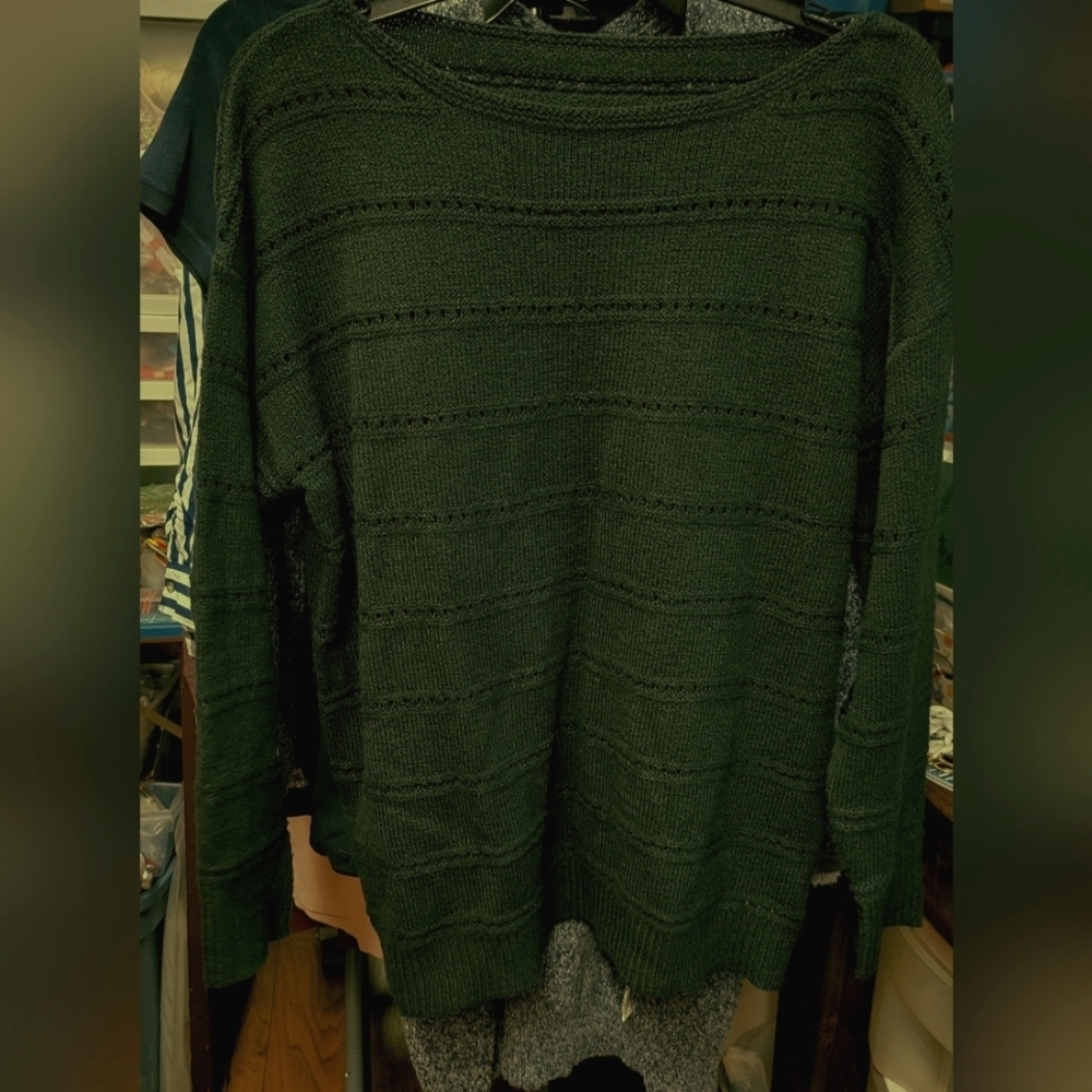 Dark Green Knit Sweater Small